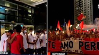 Selección peruana: Jugadores vibraron con espectacular banderazo en Montevideo