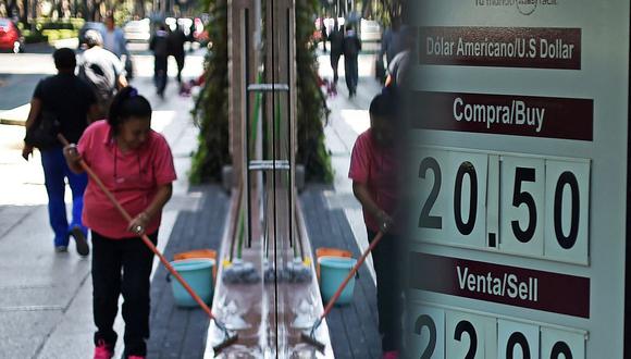 El dólar se negociaba a 20,3 pesos en el mercado de México este martes. (Foto: AFP)