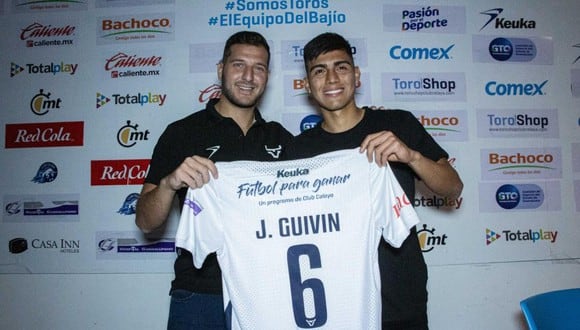Jordan Guivin fichó por tres con el club Toros Celaya de la Liga Expansión MX. (Foto: Celaya FC)