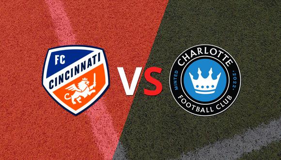 Termina el primer tiempo con una victoria para FC Cincinnati vs Charlotte FC por 1-0