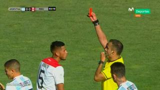 Véalo y juzgue usted: la polémica tarjeta roja a Junior Huerto en el Perú vs. Argentina [VIDEO]