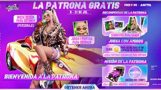 Free Fire: guía para obtener gratis a La Patrona, el personaje de Anitta