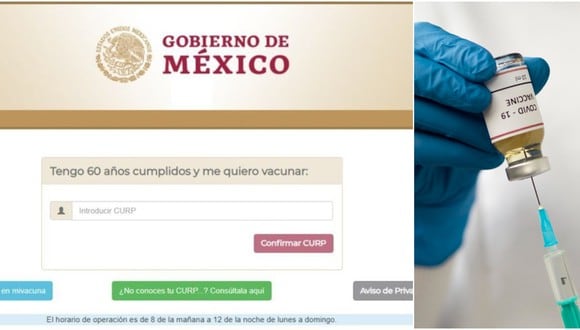 Vacuna COVID-19 en México: regístrate en mivacuna.salud.gob.mx y accede a las dosis si eres adulto mayor. (Foto: mivacuna.mx)