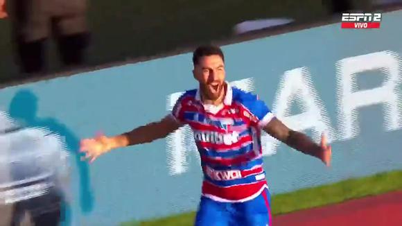 Juan Martín Lucero marcó el 1-0 de Fortaleza sobre Liga de Quito. (Video: ESPN)