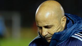 Jorge Sampaoli se mostró muy decepcionado por el empate ante Uruguay