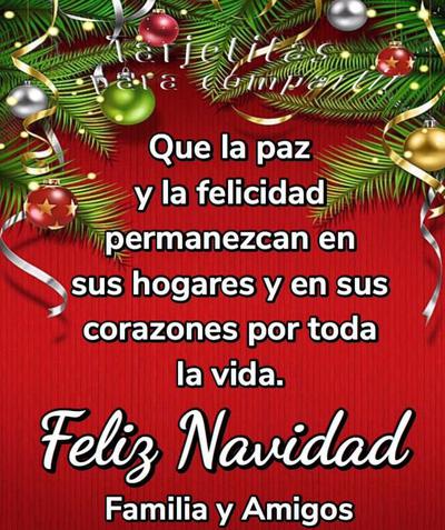Frases de Feliz Navidad 2022: imágenes y tarjetas para enviar HOY, 25 de  diciembre en Whatsapp, Instagram y Facebook | Nochebuena | Christmas' Day |  COLOMBIA | DEPOR