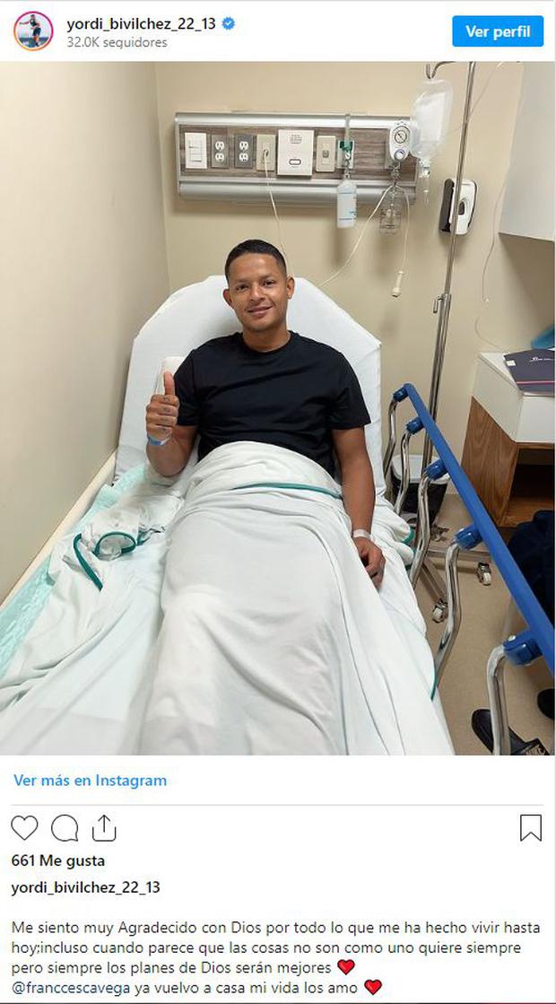 Yordi Vílchez fue operado con éxito de la rodilla. (Foto: Instagram)