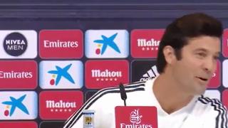 ¡Iba perdiendo altura! Solari pasó divertido momento en la rueda de prensa del Real Madrid [VIDEO]