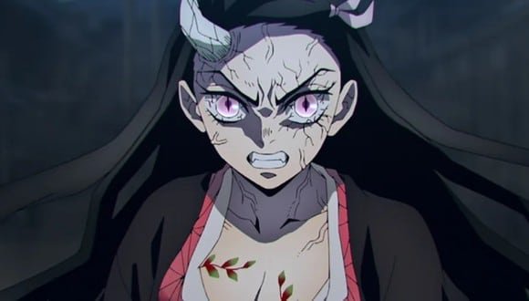 Nezuko, de la serie japonesa "Demon Slayer" en su estado frenético (Foto: Ufotable)