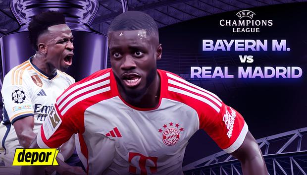 Real Madrid y Bayern Munich se miden por la ida de semifinales de la Champions League. (Foto: Diseño Depor)
