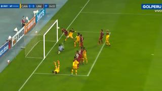 Se salvó Cantolao: Donald Millán estuvo cerca de marcar un gol de cabeza para Universitario, pero el palo se lo negó [VIDEO]