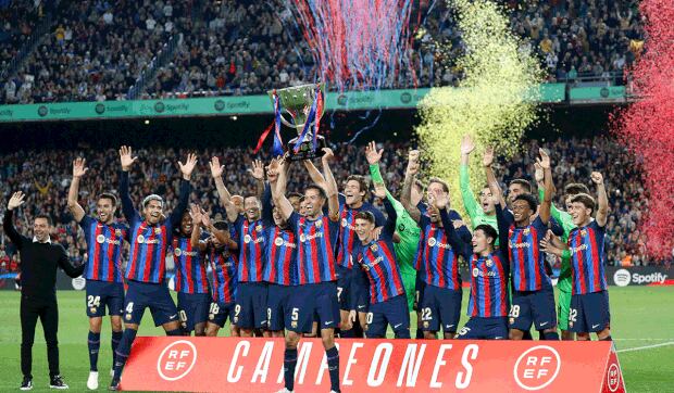 Barcelona ganó su título liguero número 27. (Foto: EFE)