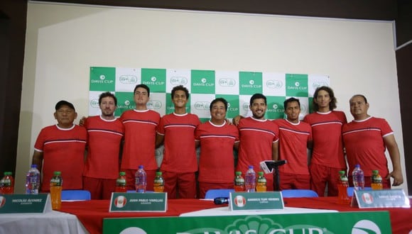 Todo el equipo peruano que nos representará en la Copa Davis. (Foto: Jesús Saucedo/ GEC)