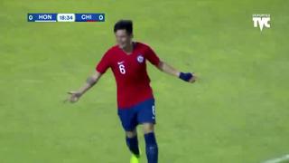 ¡Parot abre el marcador! El gol del defensor para el 1-0 en el Chile vs. Honduras en Sula