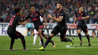 Con golazo de Giroud: Arsenal sufrió para vencer 1-0 al Estrella Roja por Europa League 2017-18