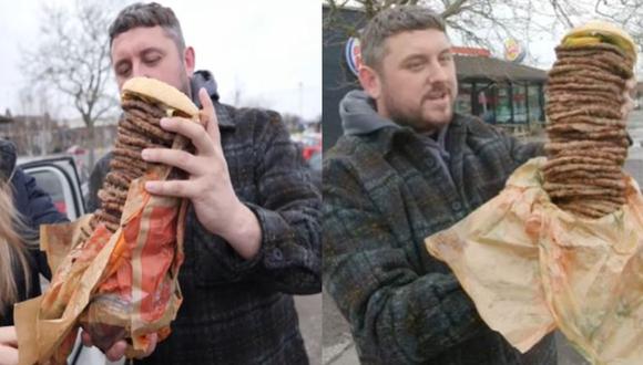 Craig Harker tan solo comió 12 hamburguesas, el resto las compartió con su familia. (Foto: Dad Loves Food/YouTube)