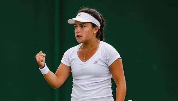 Lucciana Pérez ganó en su debut en Wimbledon Junior 2023. (Foto: ITF Tennis)