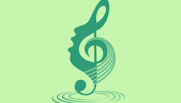 En esta imagen, cuyo fondo es de color verde, se aprecia el perfil de una persona y una nota musical. (Foto: MDZ Online)