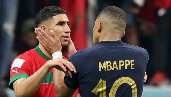 Kylian Mbappé y Hakimi comparte una amistad en PSG. Foto: AFP.