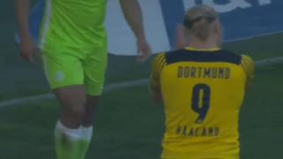 Volvió al gol: Haaland marcó el 5-0 de Borussia Dortmund sobre Wolfsburgo en Bundesliga [VIDEO]