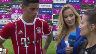 James lleva cinco días en Bayern, le pidieron que hable en alemán y esto fue lo que dijo