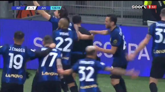 Gol de Alexis Sánchez por 2-1 Inter vs.  Juventus en la Supercopa de Italia.  (Video: Deportes 1)