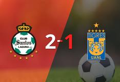 Con la mínima diferencia, Santos Laguna venció a Tigres por 2 a 1