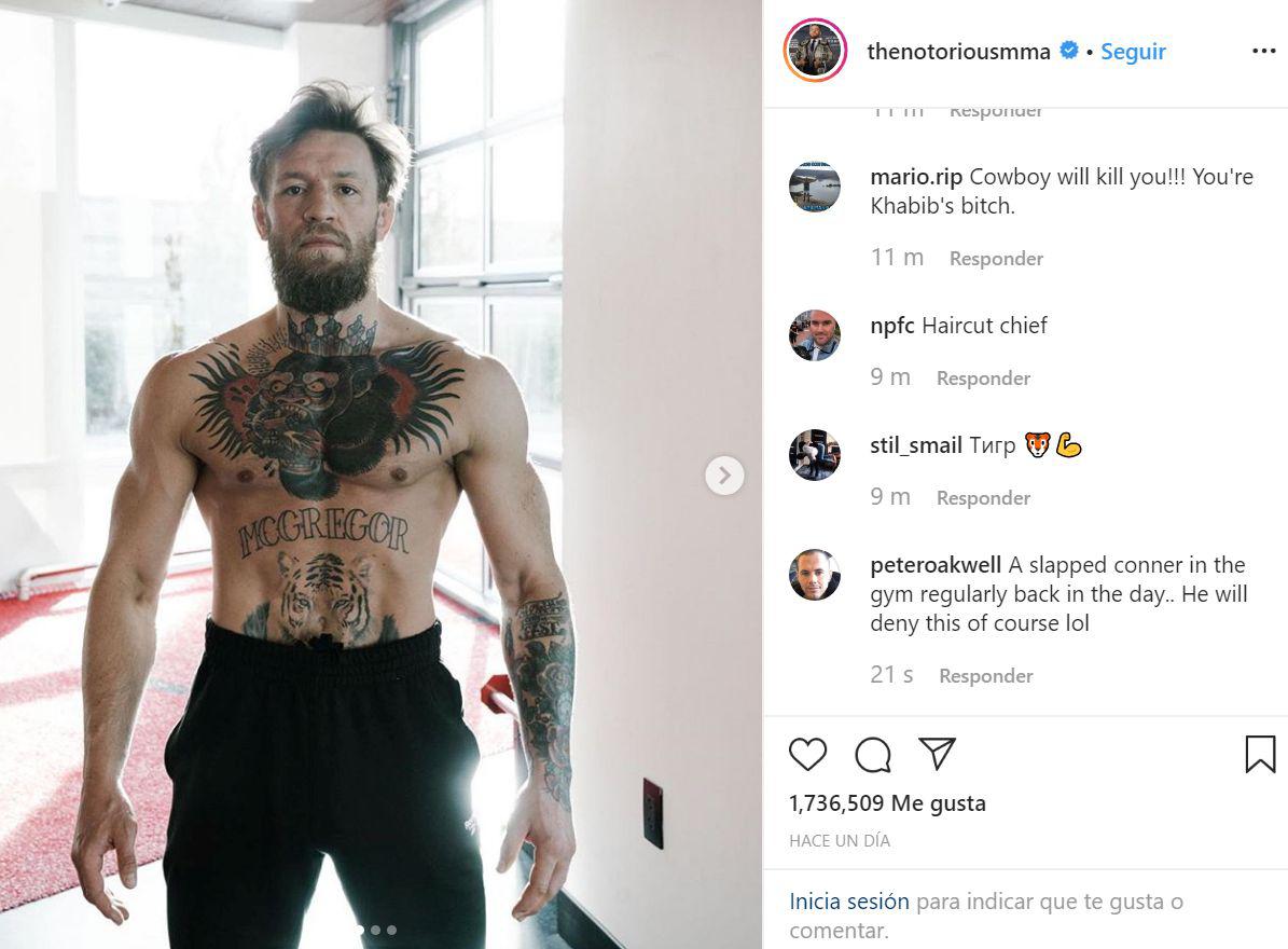 Así luce Conor McGregor a días de su pelea en el UFC 246. (Instagram)