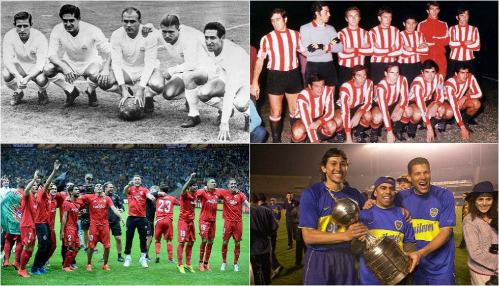 Estos son los cuadros que campeonaron internacionalmente de forma consecutiva como Real Madrid y Boca (Getty).