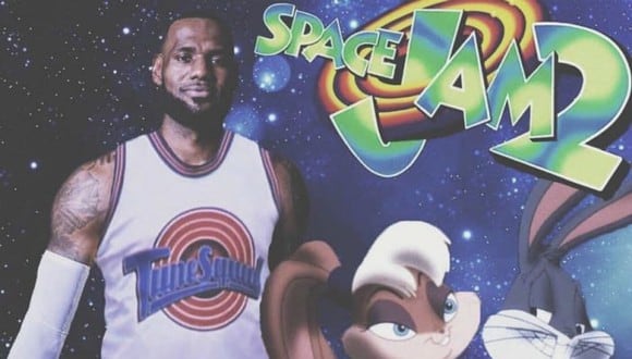 LeBron James reveló el nuevo logo de la película Space Jam 2. (Difusión)