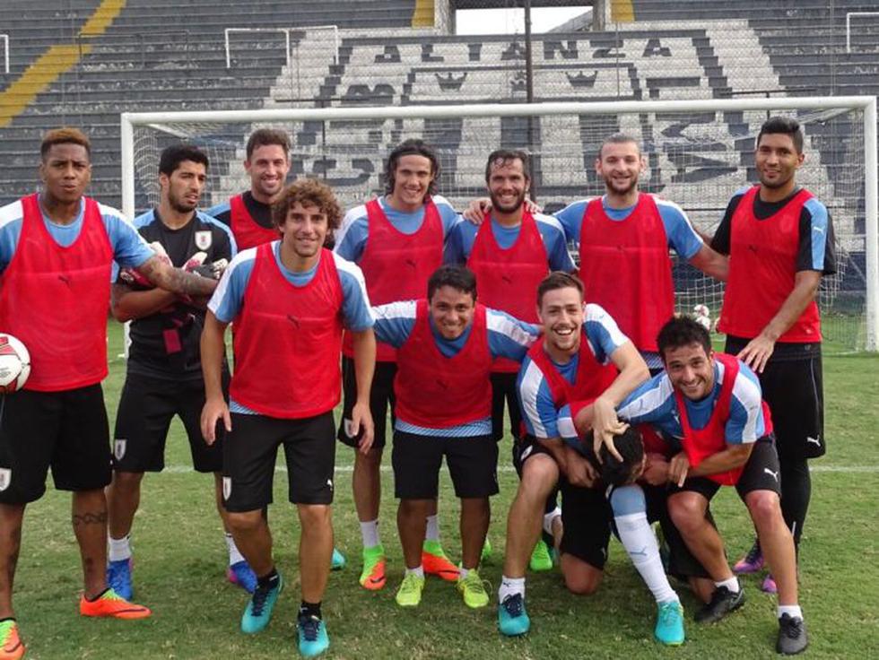 Perú contra Uruguay: 'charrúas' entrenaron en Matute y quedaron listos para el partido. (Twitter: Uruguay)