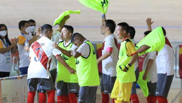 La selección peruana inició con el pie derecho el Mundial de Futsal Down. Foto: FPF.
