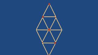 Resuelve este reto viral: remueve 4 fósforos y forma 4 triángulos