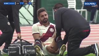 Lo sufren los ‘cremas’: Luis Urruti salió lesionado en el Universitario vs. Alianza Atlético [VIDEO]