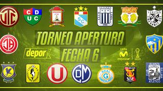 Así marcha la tabla de posiciones del Torneo Apertura - fecha 6