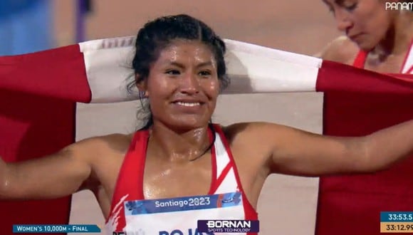 Luz Mery Rojas ganó la medalla de oro en atletismo en Santiago 2023. (Foto: Panam Sports)