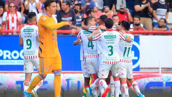 Tigres vs. Necaxa se vieron las caras este martes por la fecha 15 de la Liga MX (Foto: Getty Images).