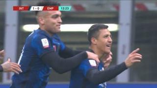 Con su 1.68 de altura: el cabezazo de Alexis Sánchez para el 1-0 de Inter vs. Empoli [VIDEO]