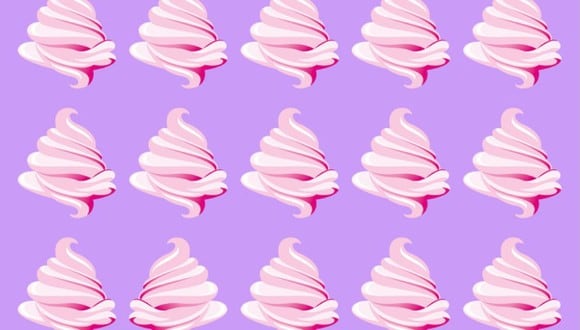 Tu tarea es encontrar la bola extraña de helado en la imagen en 9 segundos. ¡Apresúrate! (Fuente: cortesía Brightside.com)