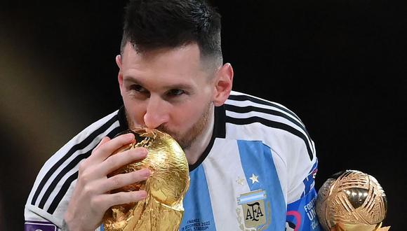 El futbolista celebrando el campeonato mundial (Foto: AFP)