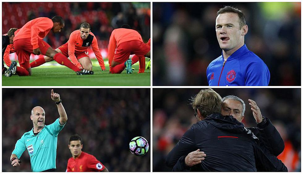 Con abrazo entre Mourinho y Klopp: así arrancó el Liverpool-Manchester United.