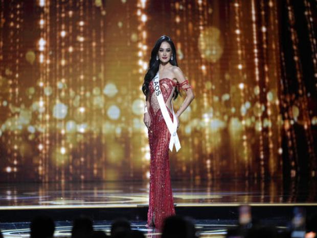 Miss Laos durante la preliminar de Miss Universo 2022 (Foto: AFP)