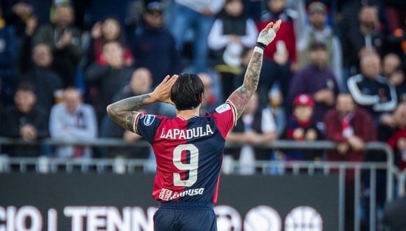 Gianluca Lapadula y su post, tras la victoria con Cagliari. (Foto: @G_Lapadula)