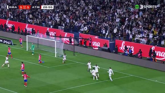 Gol de Ferland Mendy para el 2-1 del Real Madrid vs. Atlético Madrid por Supercopa de España. (Video: DSports)