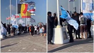 Cancelan banderazo: guardia civil qatarí  irrumpió en la fiesta de los hinchas argentinos [VIDEO]