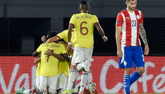 Colombia y Paraguay empataron 1-1 por la sexta fecha de las Eliminatorias. (Foto: AFP).