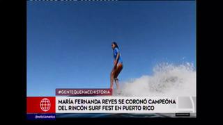 Mafer Reyes se coronó campeona del Rincón Surf Fest en Puerto Rico