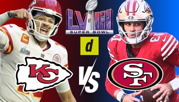 Super Bowl LVIII: Chiefs vs. 49ers! Mark your calendars! The big game kicks off Feb 11, 2024 in Las Vegas. Who's rocking red? Who's in white? Get all the info - date, time, halftime show, and more! | Photo by GEC / Composition