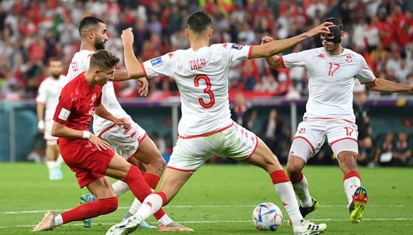 Dinamarca vs. Túnez en el partido de la fecha 1 del grupo D del Mundial Qatar 2022. (Foto: Getty Images)
