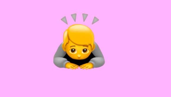 ¿Sabes realmente lo que significa el emoji del hombre inclinado en WhatsApp? Aquí te contamos la historia. (Foto: Emojipedia)